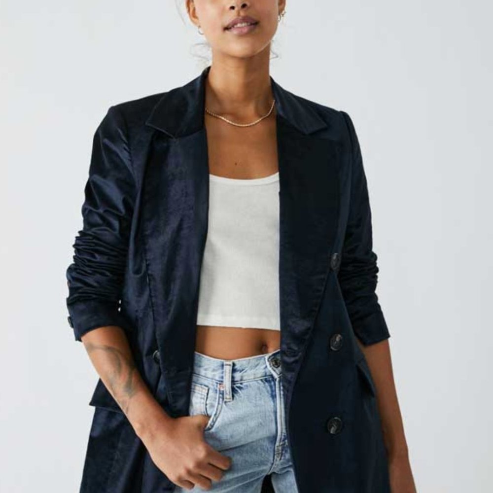 NWT Free People Cosmo Velvet Blazer